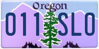 OR license plate 011SLO
