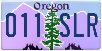 OR license plate 011SLR