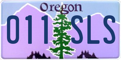 OR license plate 011SLS