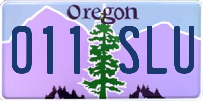 OR license plate 011SLU