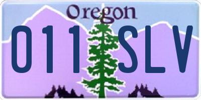 OR license plate 011SLV