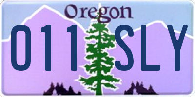 OR license plate 011SLY