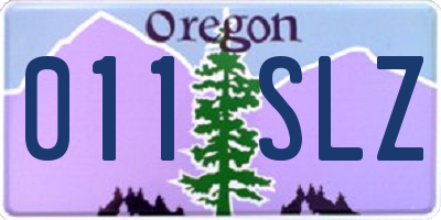 OR license plate 011SLZ