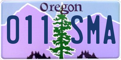 OR license plate 011SMA