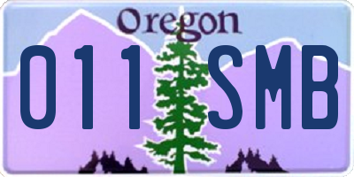 OR license plate 011SMB