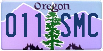 OR license plate 011SMC