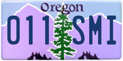 OR license plate 011SMI