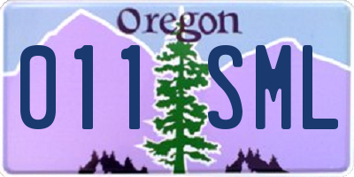 OR license plate 011SML