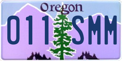 OR license plate 011SMM