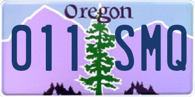 OR license plate 011SMQ