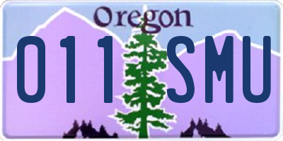 OR license plate 011SMU