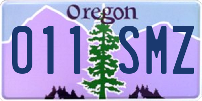 OR license plate 011SMZ