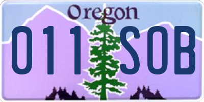 OR license plate 011SOB