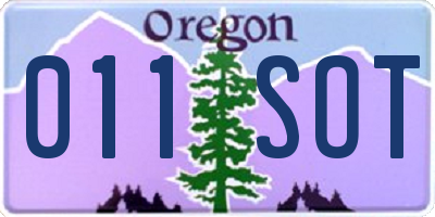 OR license plate 011SOT