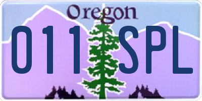 OR license plate 011SPL