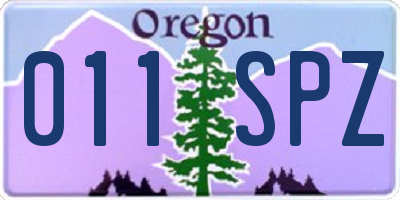 OR license plate 011SPZ