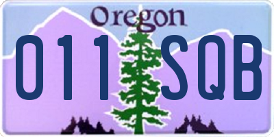 OR license plate 011SQB