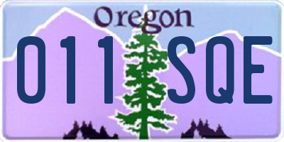 OR license plate 011SQE