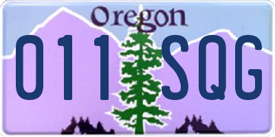 OR license plate 011SQG