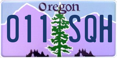 OR license plate 011SQH