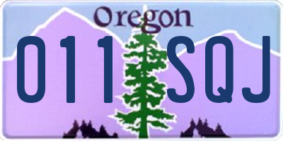 OR license plate 011SQJ