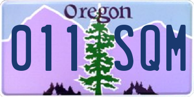 OR license plate 011SQM