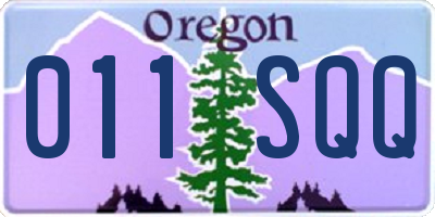 OR license plate 011SQQ