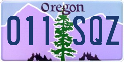 OR license plate 011SQZ