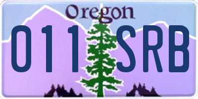 OR license plate 011SRB
