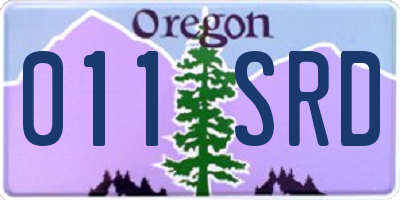 OR license plate 011SRD