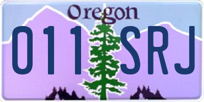OR license plate 011SRJ
