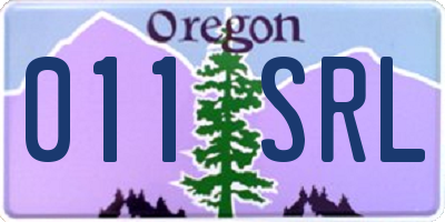 OR license plate 011SRL