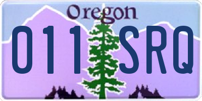 OR license plate 011SRQ