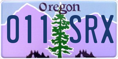 OR license plate 011SRX