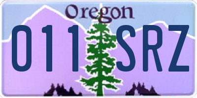 OR license plate 011SRZ