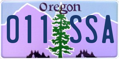 OR license plate 011SSA