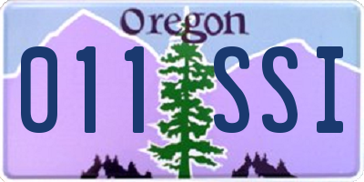 OR license plate 011SSI