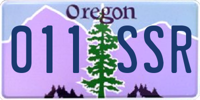 OR license plate 011SSR