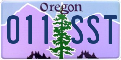 OR license plate 011SST