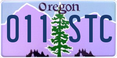 OR license plate 011STC