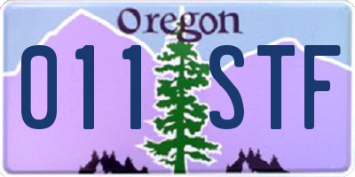 OR license plate 011STF