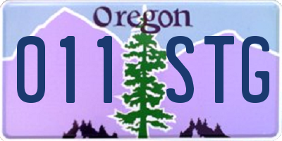 OR license plate 011STG