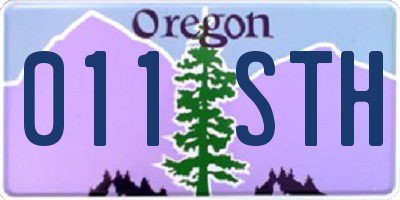 OR license plate 011STH
