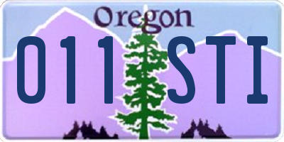 OR license plate 011STI