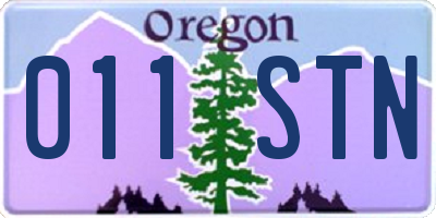 OR license plate 011STN