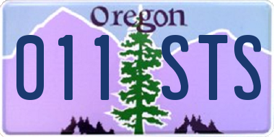 OR license plate 011STS