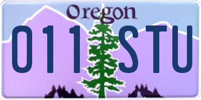 OR license plate 011STU