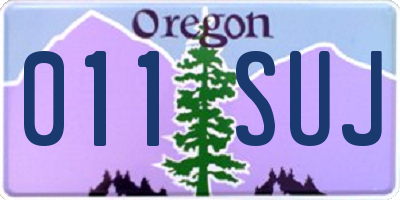 OR license plate 011SUJ