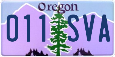 OR license plate 011SVA