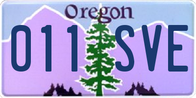 OR license plate 011SVE